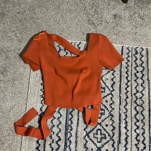 Orange crop top! With tie in back